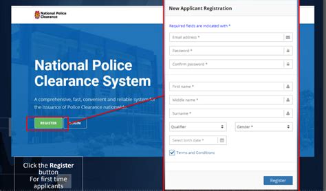 national police clearance online registration